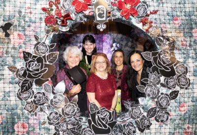 L to R: Loyce Braun, Stacy Brightman, Board Members Janis Barquist, Fran Varga and Madelyn Murray at the Photo Booth