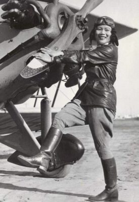 Katherine Cheung, the first Chinese woman to obtain an international pilot's license. (She subsequently became a US citizen).