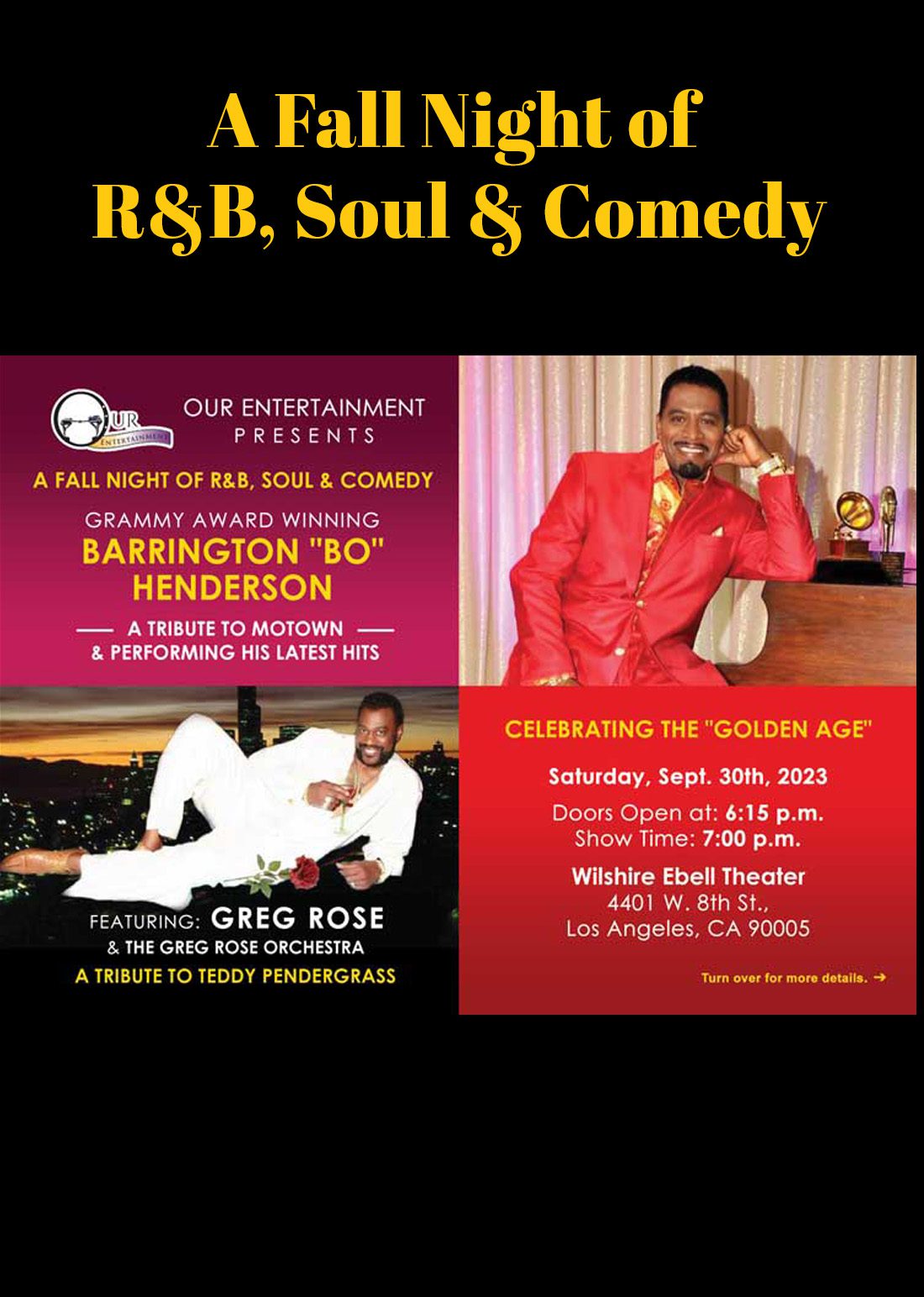A Fall Night of R and B, Soul and Comedy poster