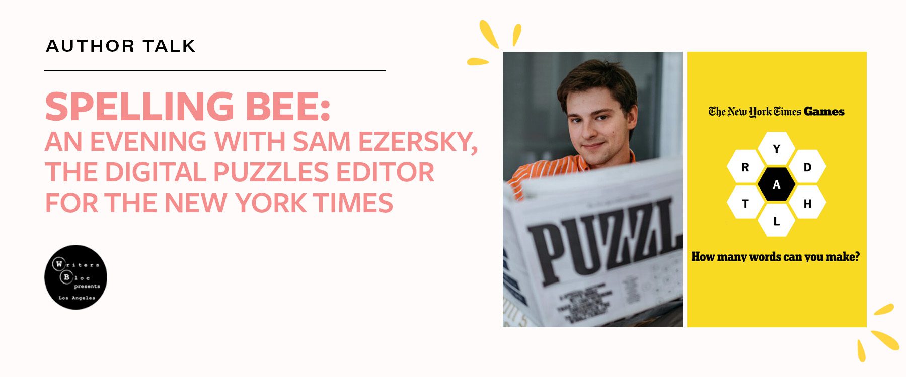 Spelling Bee: An Evening with Sam Ezersky, the Digital Puzzles Editor for the New York Times