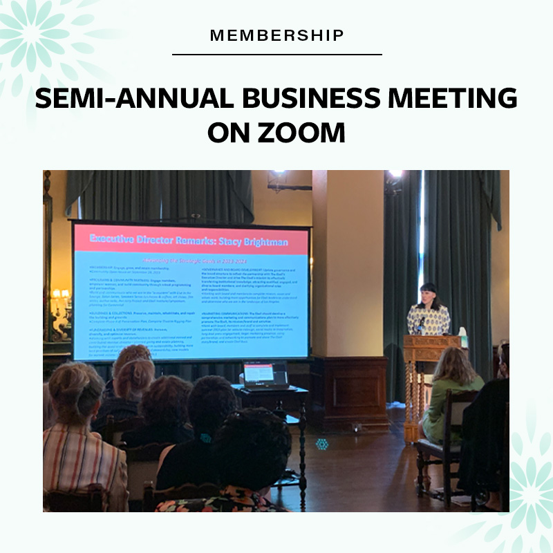 semi-annual business meeting on zoom
